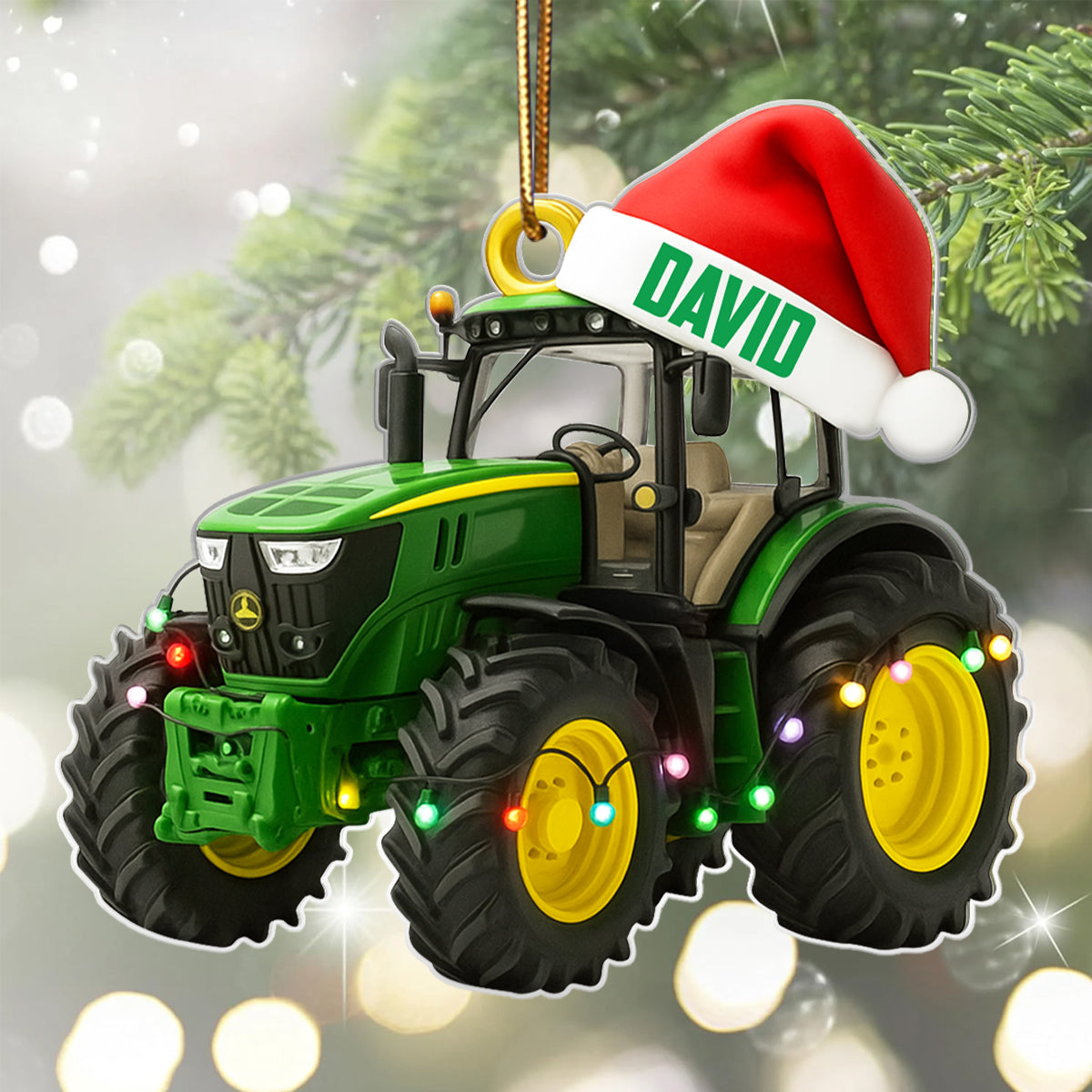 Life Is Better With Big Machines – Personalized Acrylic Ornament – Fun Gift for Tractor Lovers