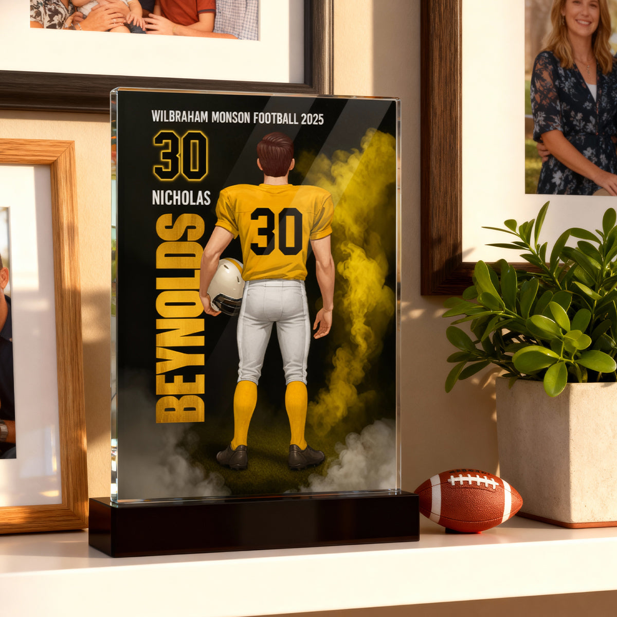 Football Sports Legend - Personalized Acrylic Block Plaque - Christmas Gift for Seniors, Sons, Grandsons