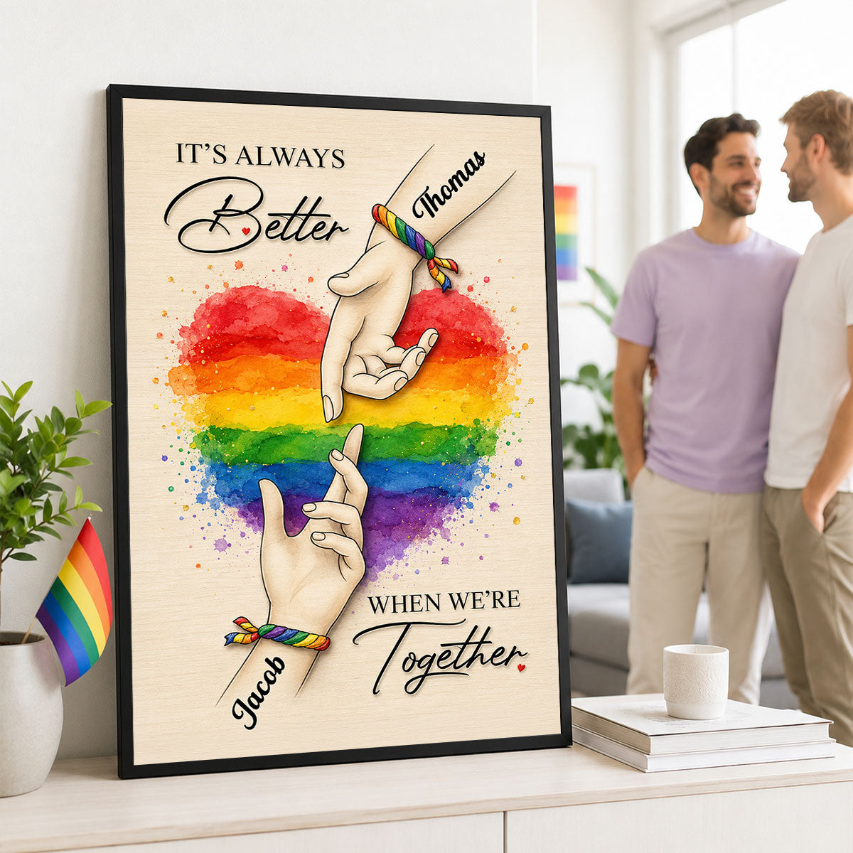 It's Always Better When We're Together - Personalized Poster - Gift For Couple, Happy Pride Month
