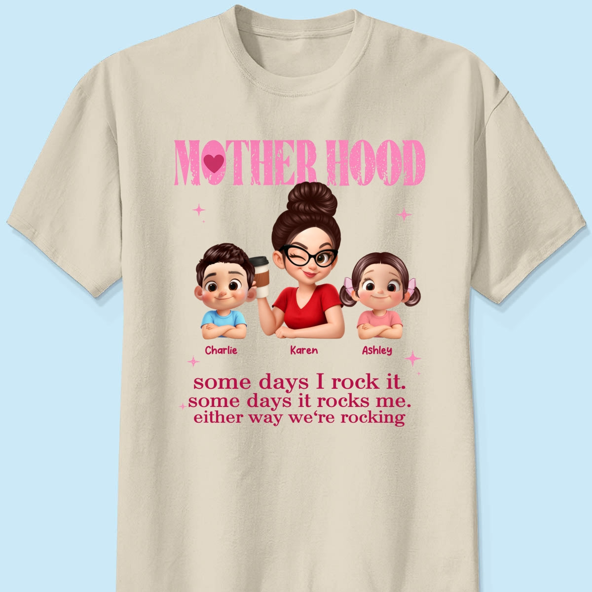 Rockin' Motherhood - Personalized Shirt - Mother's Day Gift for Mom, Wife