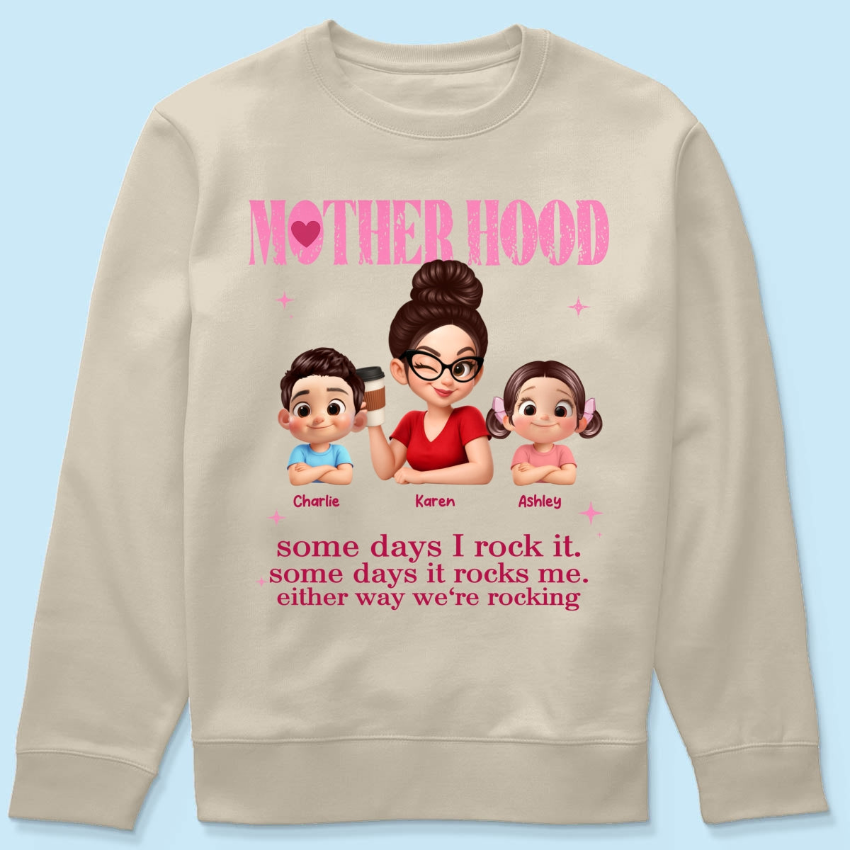 Rockin' Motherhood - Personalized Shirt - Mother's Day Gift for Mom, Wife