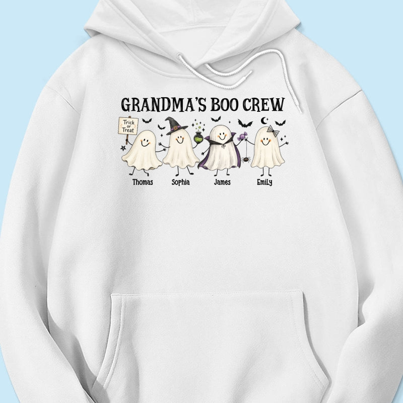 Grandma's Boo Crew Cute Doodle Ghosts - Personalized Shirt - Perfect Halloween Costume for Grandma
