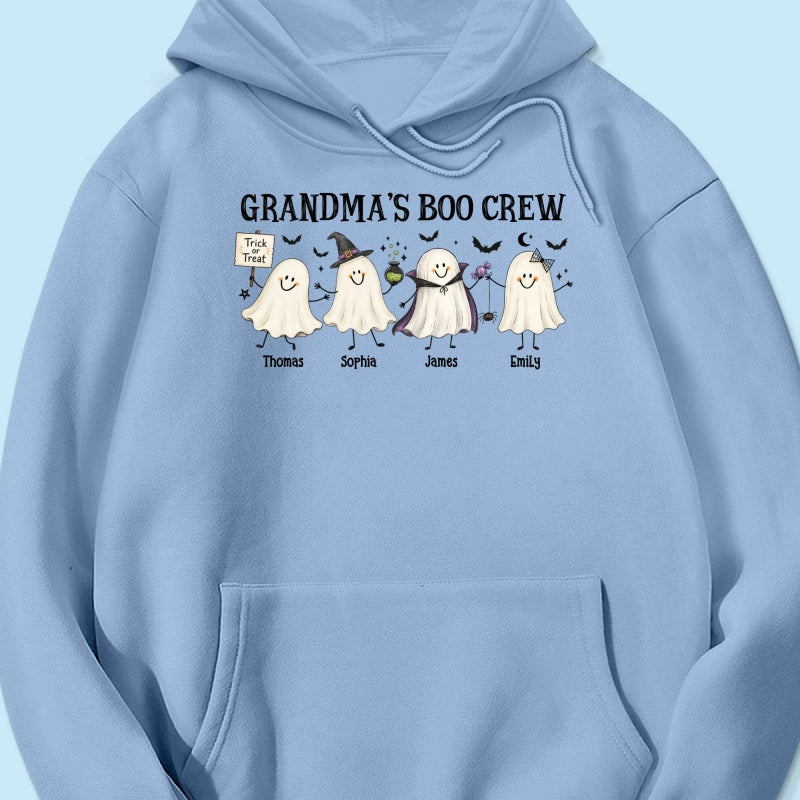 Grandma's Boo Crew Cute Doodle Ghosts - Personalized Shirt - Perfect Halloween Costume for Grandma