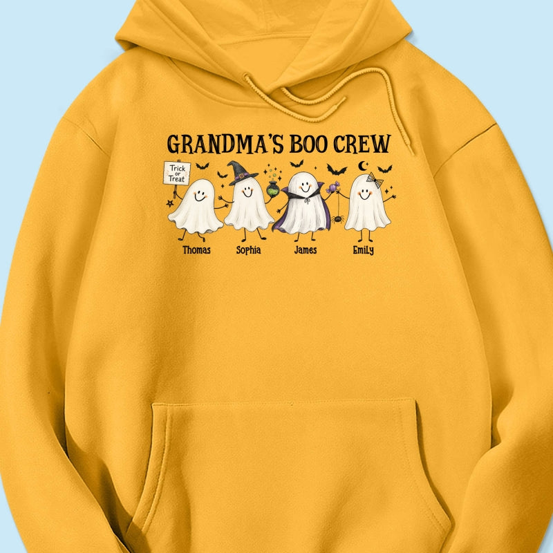 Grandma's Boo Crew Cute Doodle Ghosts - Personalized Shirt - Perfect Halloween Costume for Grandma