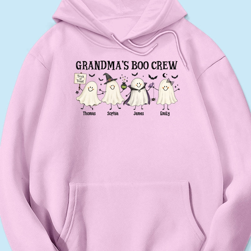 Grandma's Boo Crew Cute Doodle Ghosts - Personalized Shirt - Perfect Halloween Costume for Grandma