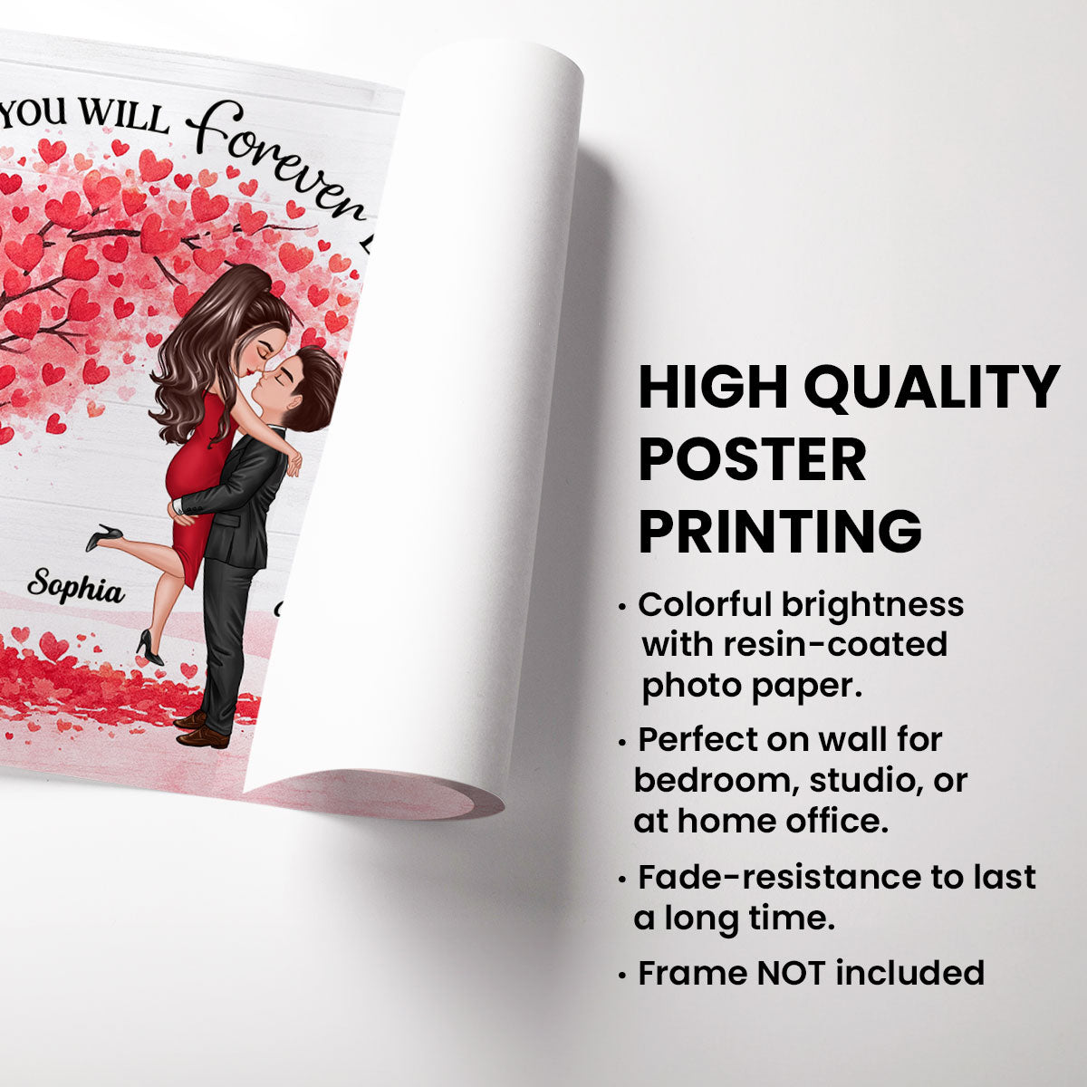 You Will Forever Be My Always - Personalized Poster - Gift for Couple