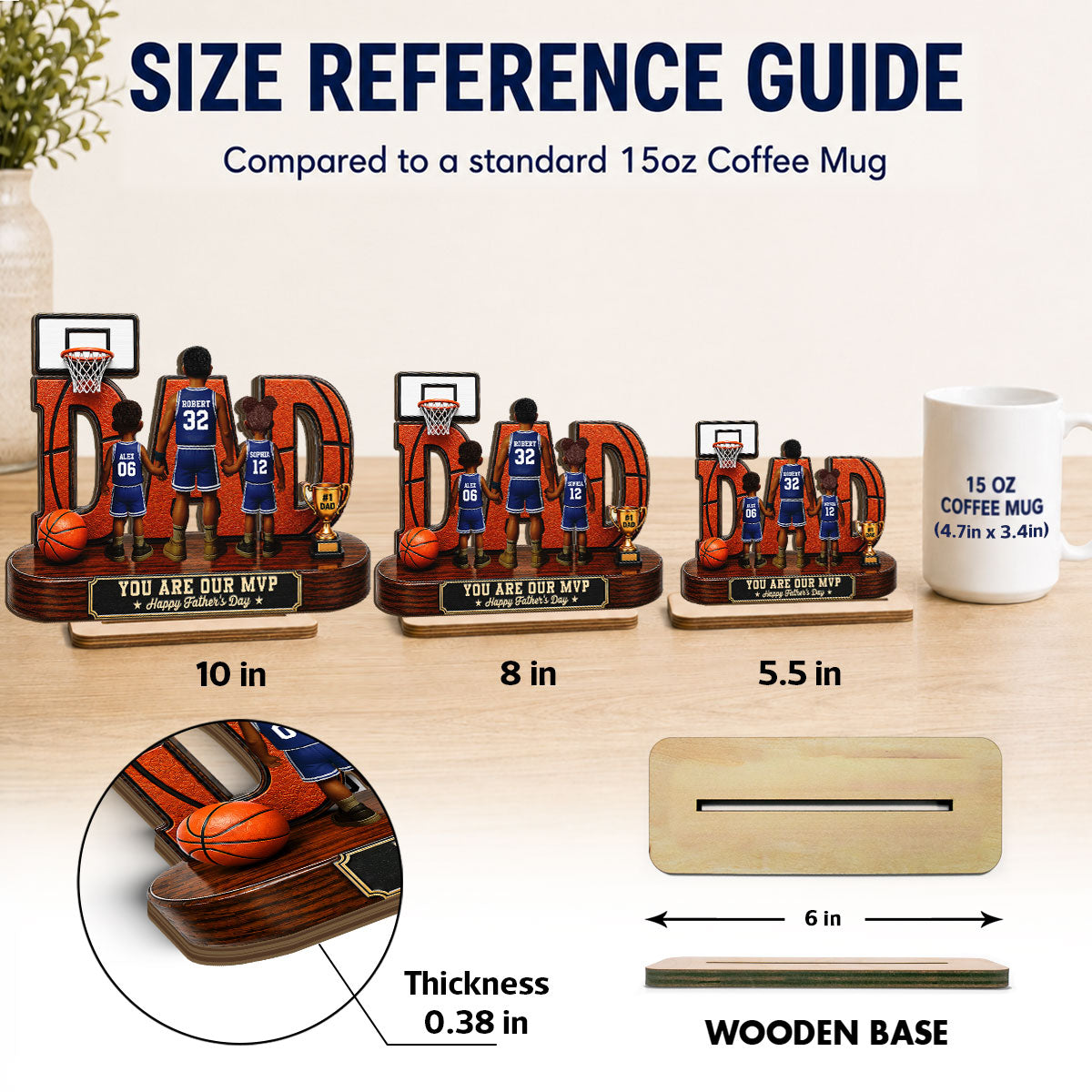 [UP TO 38% OFF] Basketball Dad Legend You Are Our MVP - Personalized 2-Layered Wooden Plaque - Unique  Gift For Dad, Husband, Basketball Fans