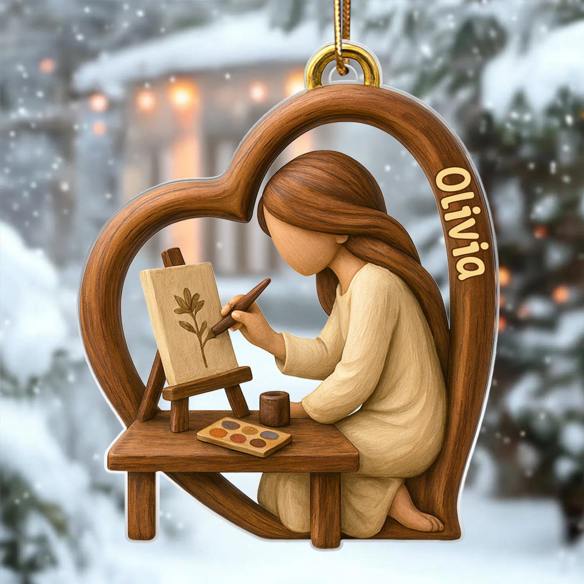 Where Colors Speak Louder Than Words – Personalized Acrylic Ornament – Inspiring Christmas Gift for Artists