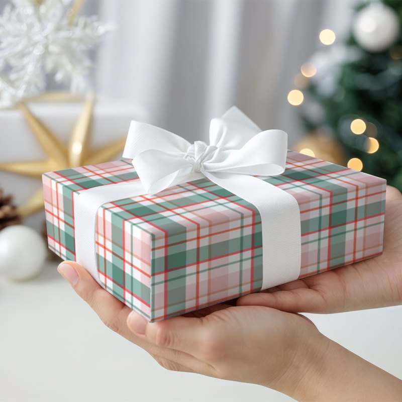 Gingham Plaid Gift Wrapping Paper