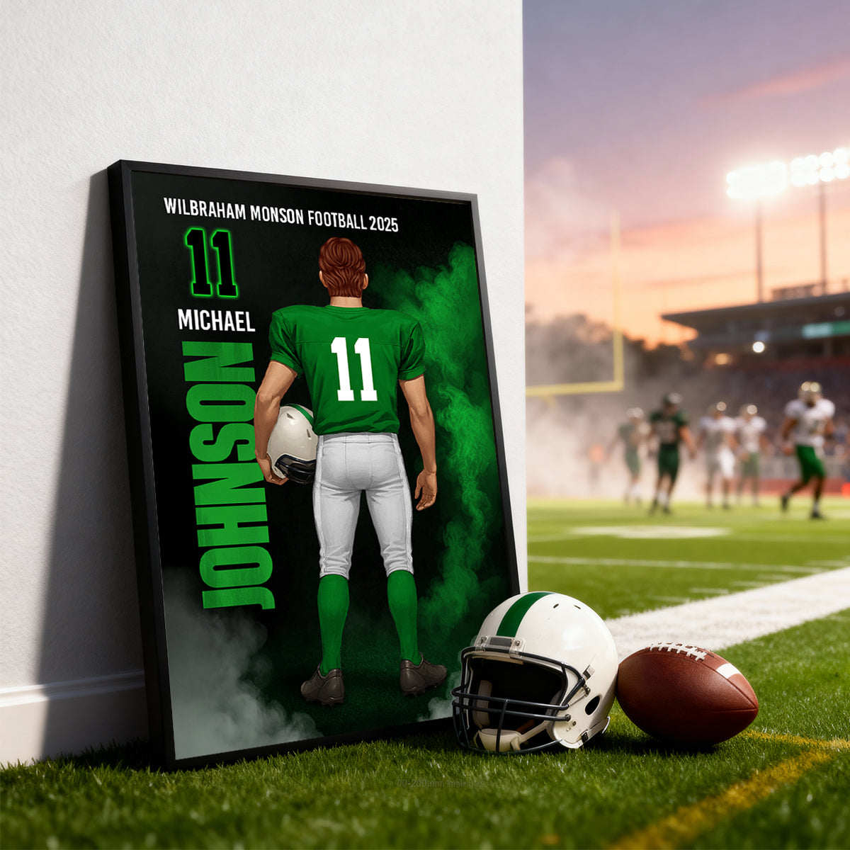 Football Sports Legend - Personalized Poster - Christmas Gift for Seniors, Sons, Grandsons