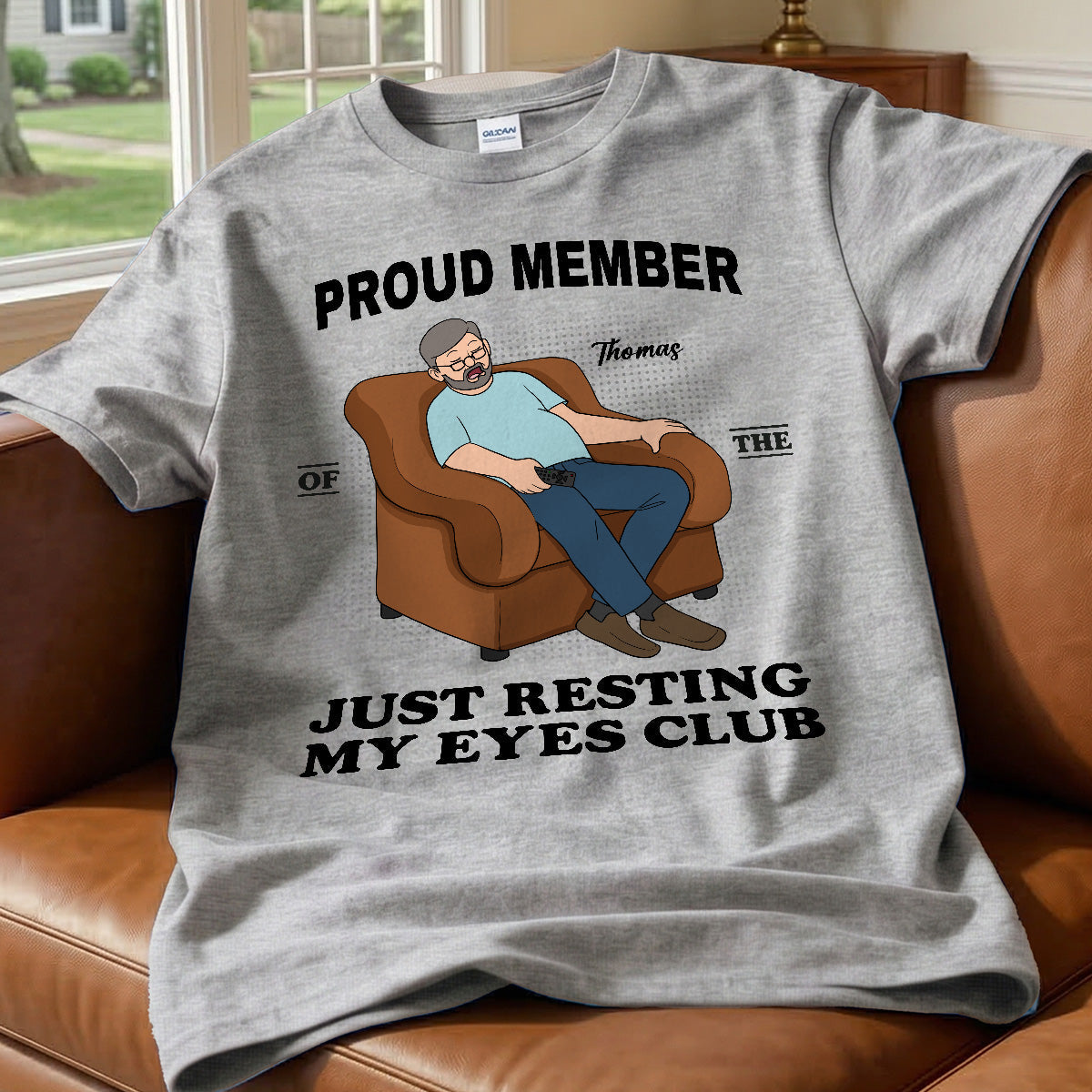 Proud Member Of Just Resting My Eyes Club - Personalized Shirt - Funny Father's Day Gift For Husband, Dad, Grandpa
