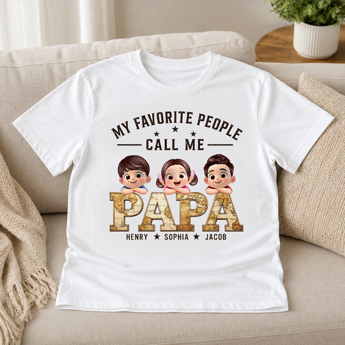 My Favorite People Call Me Grandpa - Personalized Shirt - Father's Day Gift for Dad, Grandpa, Husband