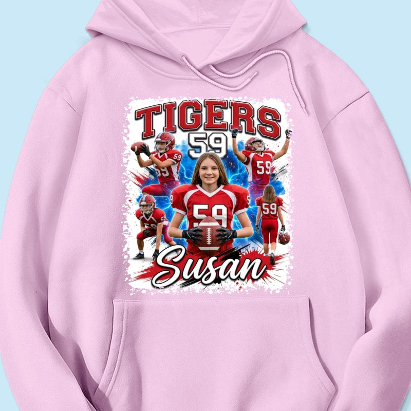 Custom Football Basketball Baseball Player - Personalized Shirt - Football Mom Dad Tee, Trendy Sport Shirt, Senior Gift