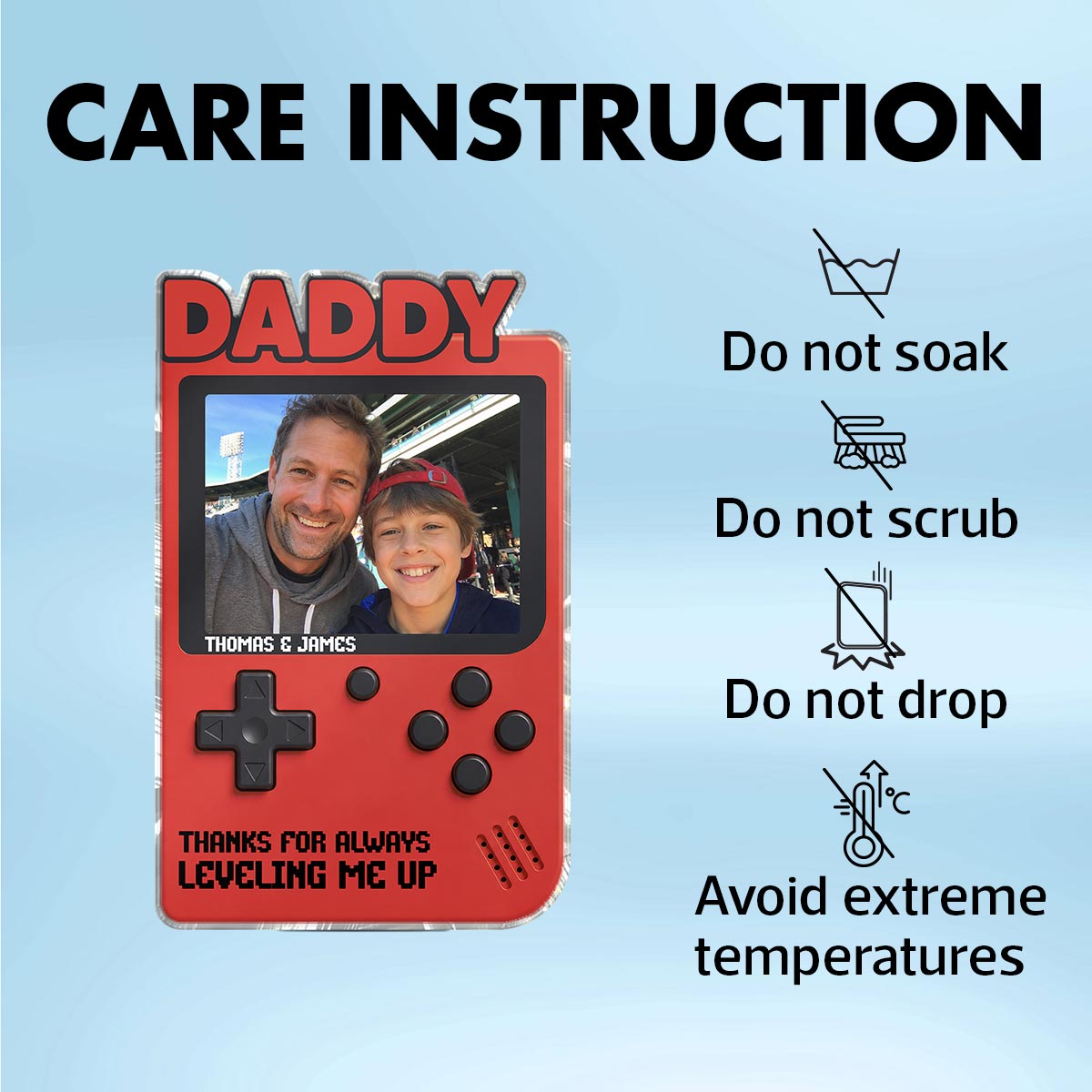Retro Game Console Custom Photo - Personalized Acrylic Block Plaque -  Gift For Gamer Husband, Dad, Grandpa