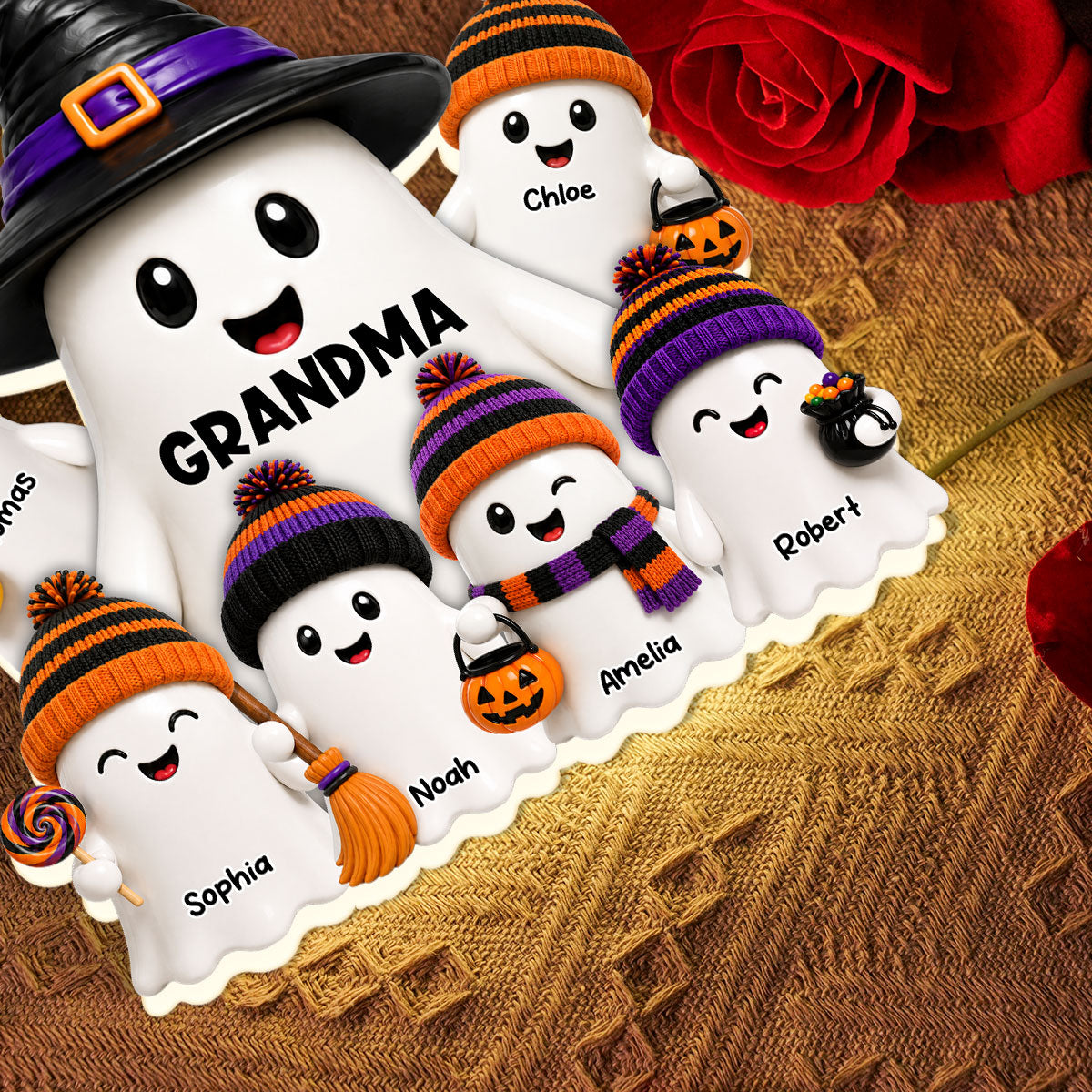 Mysterical Grandma's Boo Crew - Personalized Light Box - Halloween Decoration For Grandma