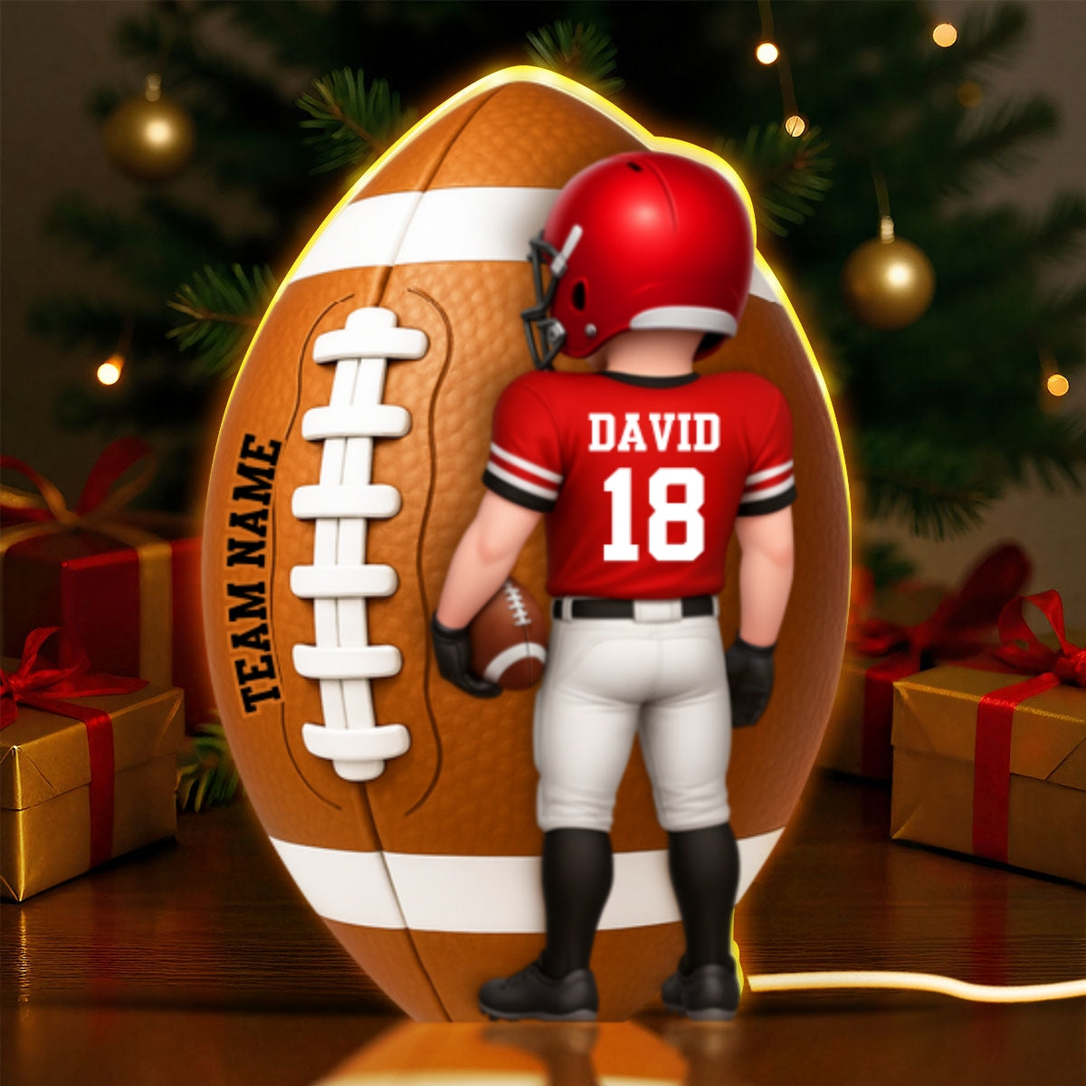 American Football - Personalized Light Box - Unique Christmas Gift For Sons, Grandsons, Boyfriend, Husband