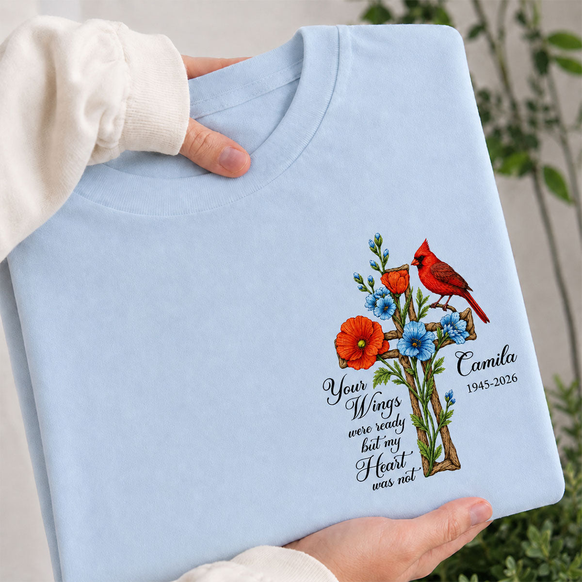 Memorial Cardinal Your Wings Were Ready - Personalized Shirt - Remembrance Gift