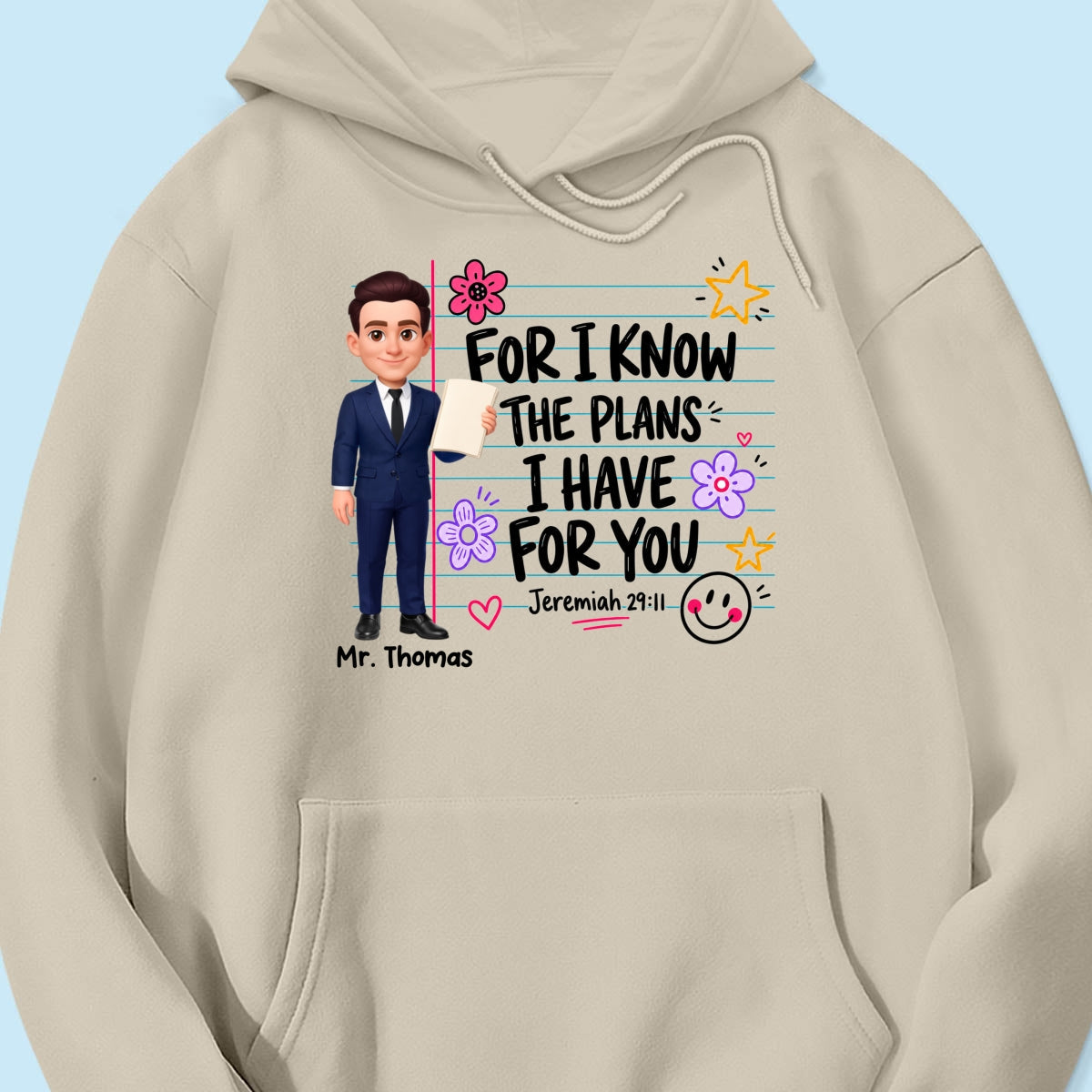 Teacher For I Know The Plans I Have For You - Personalized Shirt - Christian School Faith, Back To School Gift For Teacher