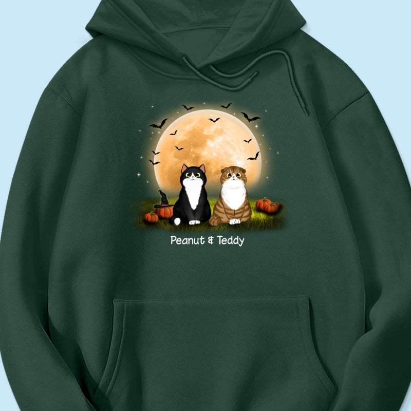 Cats In Moonlight Halloween Personalized Shirt