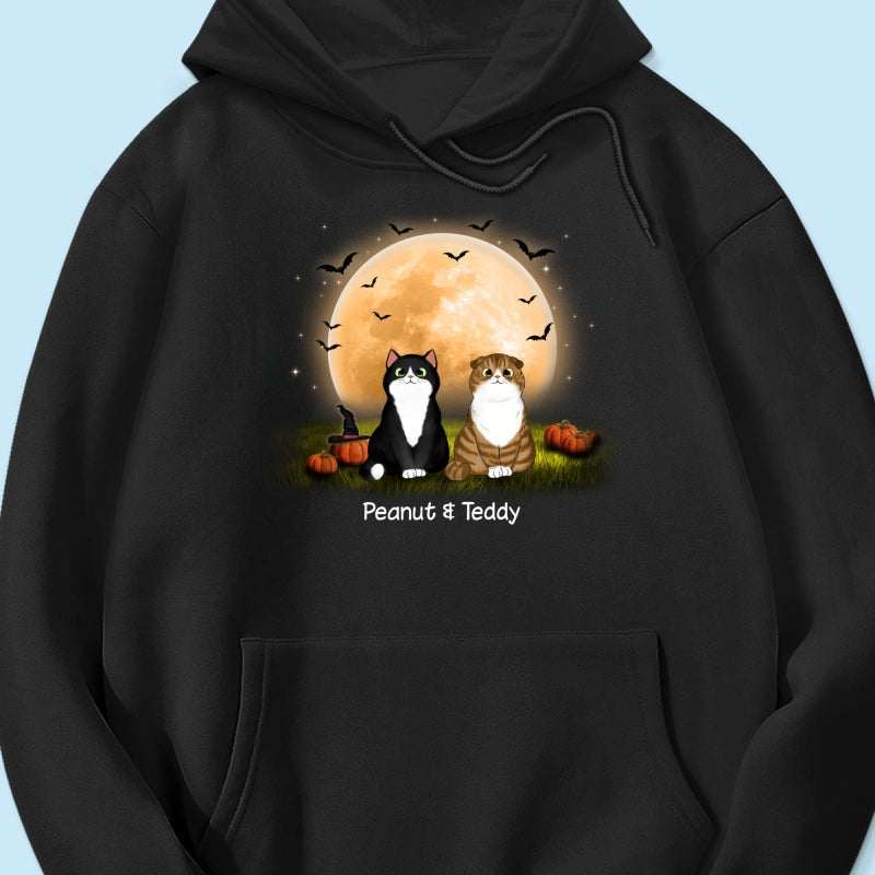 Cats In Moonlight Halloween Personalized Shirt