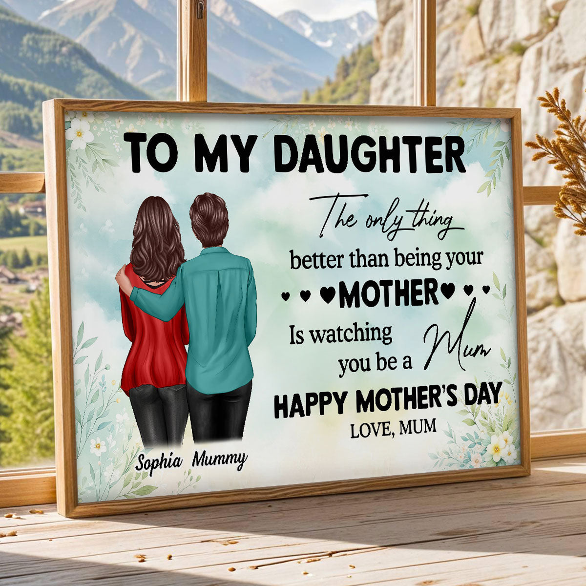 To My Daughter From Mum Happy Mother's Day - Personalized Poster - Mother's Day Gift For Daughter