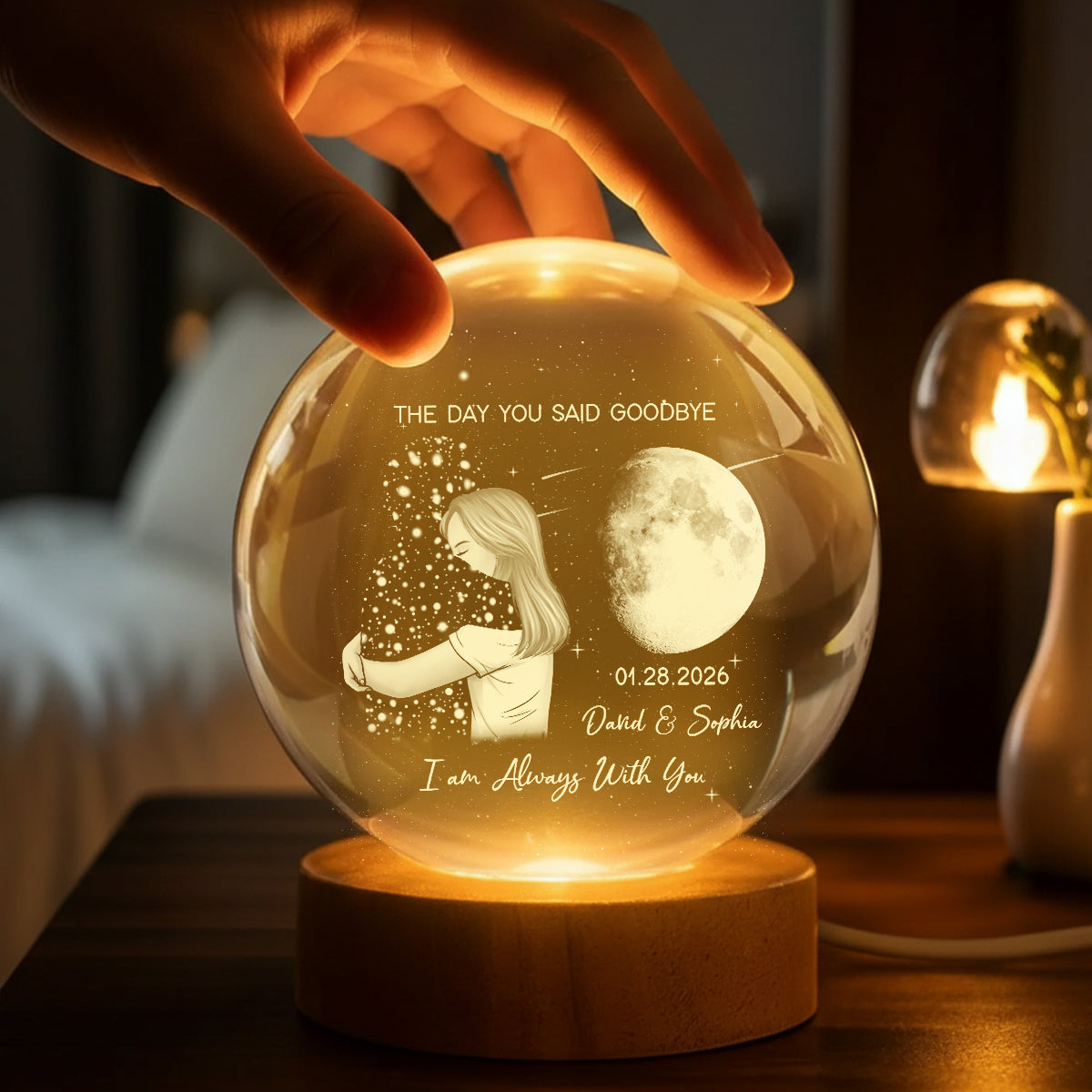 The Day You Said Goodbye Moon Phase - Personalized Poster - Memorial Sympathy Gift