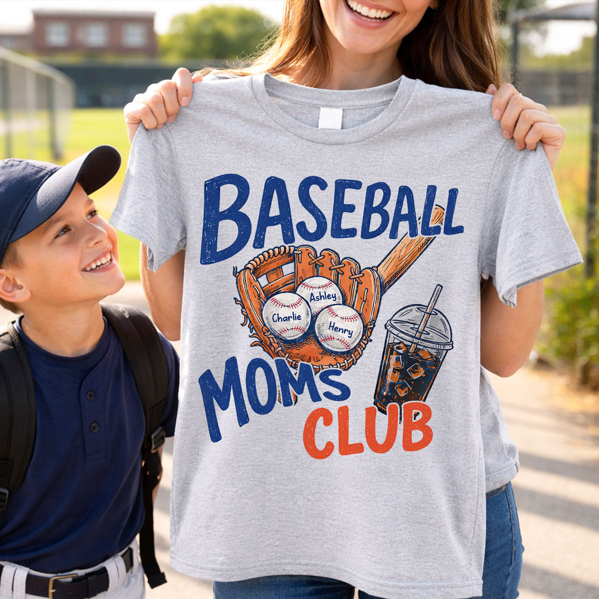 Retro Vintage Trending 2026 Baseball Moms Club - Personalized Shirt - Game Day Shirt For Mom