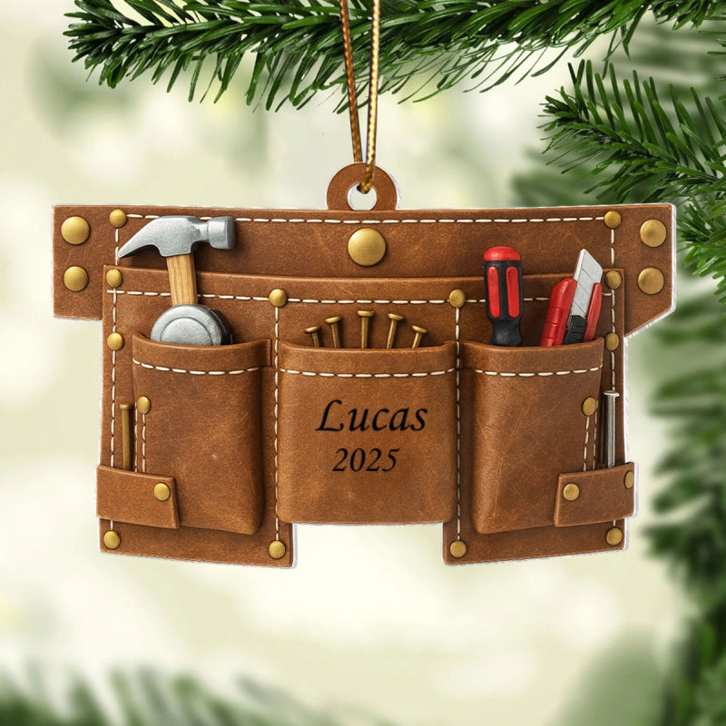Proud Carpenter Craftsmanship – Personalized Acrylic Ornament – Gift for Skilled Woodworkers