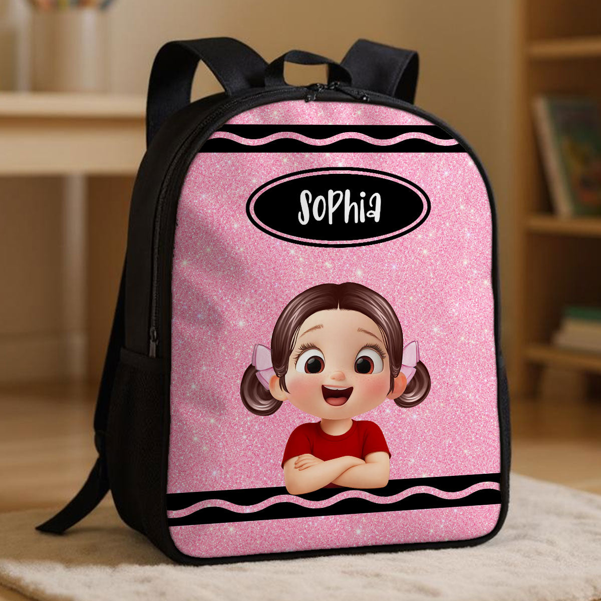 Crayon Color Boy And Girl - Personalized Backpack - Back To School Gift For Kids, Daughters, Sons, Grandkids