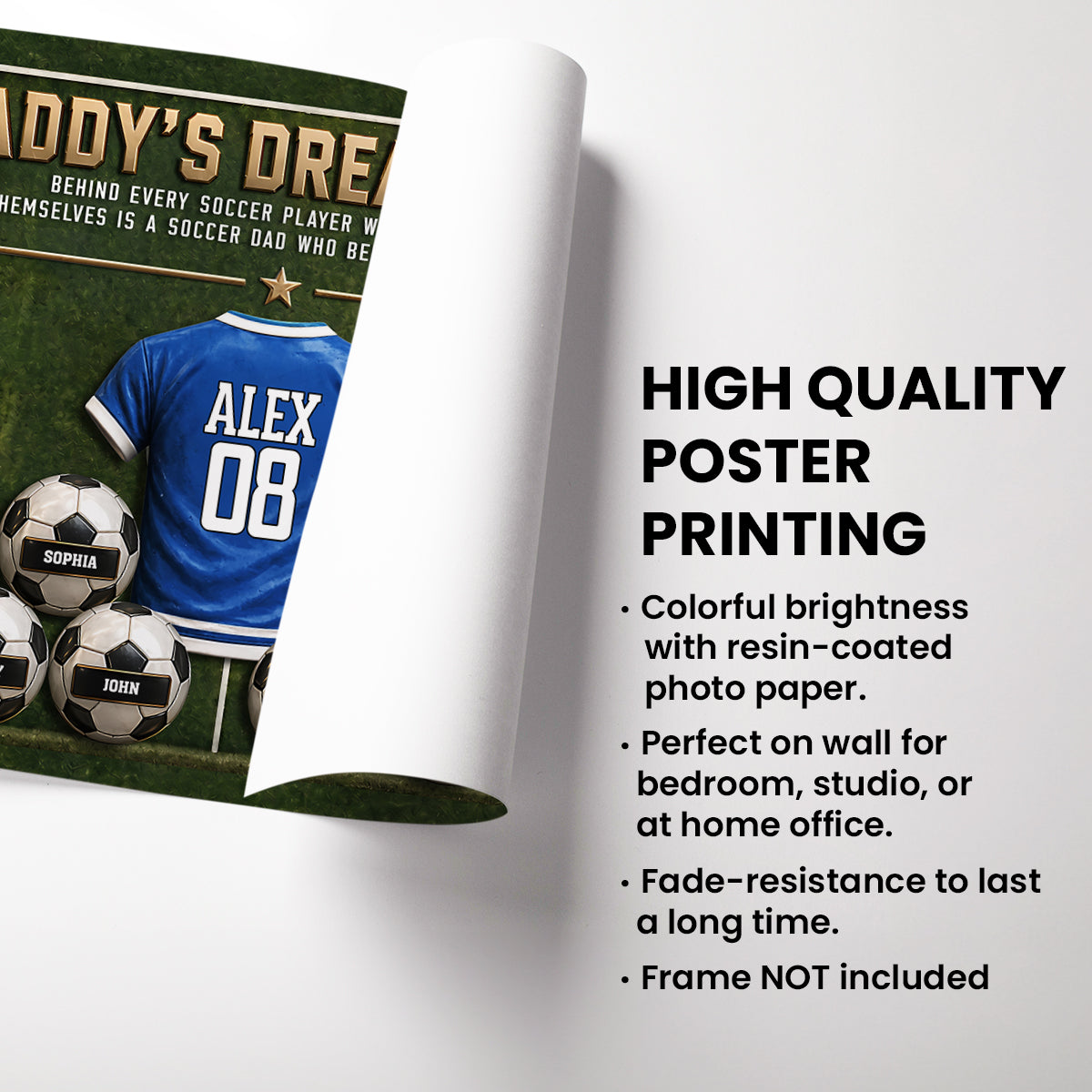 Behind Every Soccer Player Who Believed In Himself - Personalized Poster - Heartfelt Gift For Soccer Dad, Gift For Husband