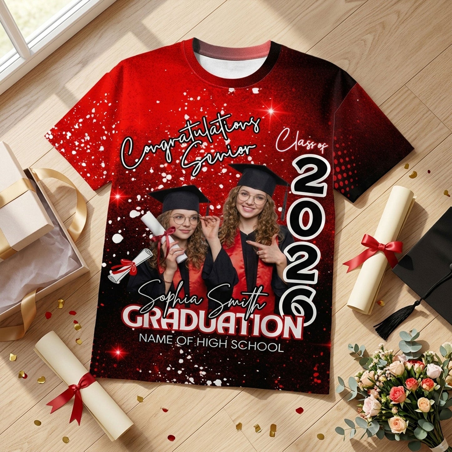 Class Of A Graduate Custom Photo - Personalized Shirt - Family Matching Graduation Shirt, Graduation Party Gift, Senior Class of 2026