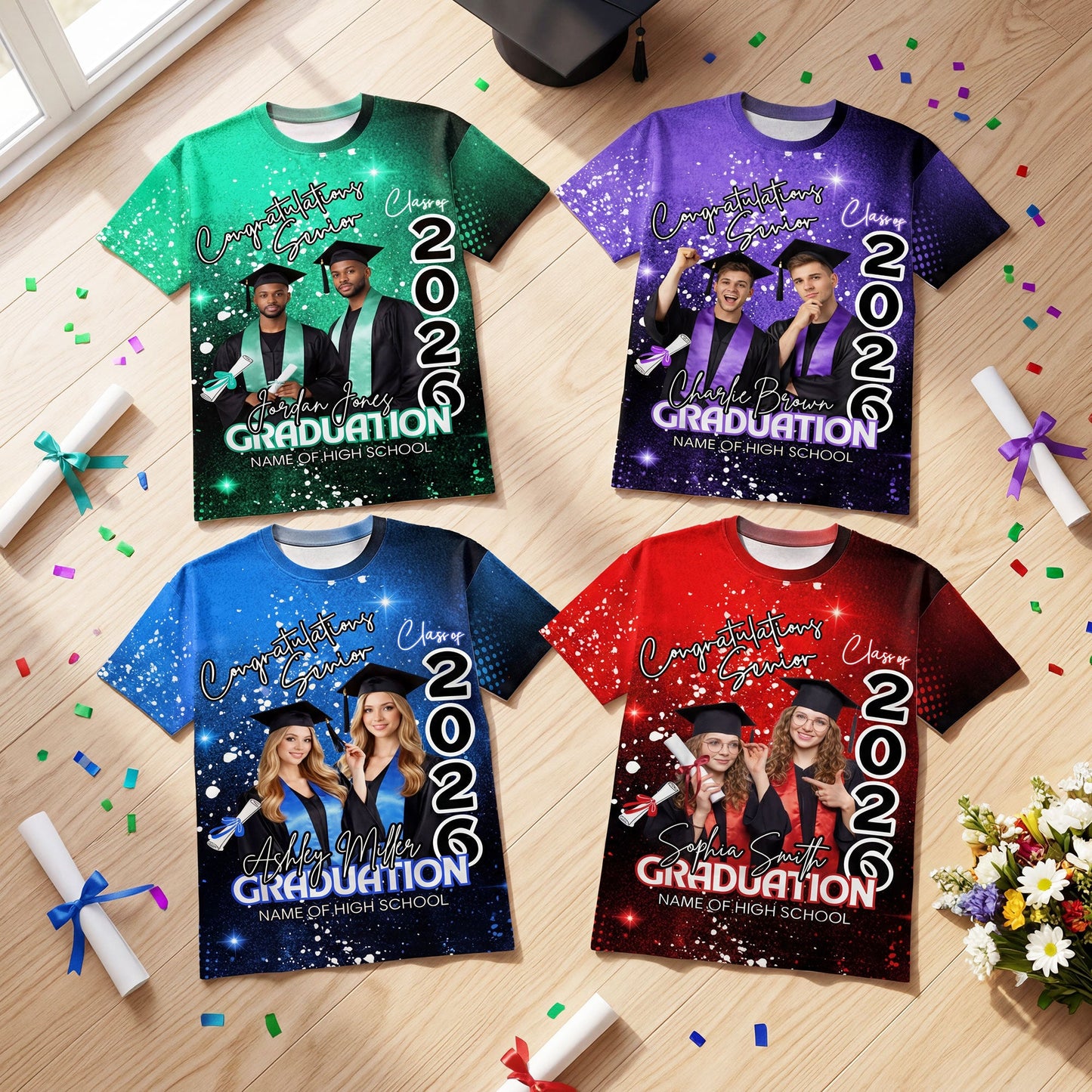 Class Of A Graduate Custom Photo - Personalized Shirt - Family Matching Graduation Shirt, Graduation Party Gift, Senior Class of 2026