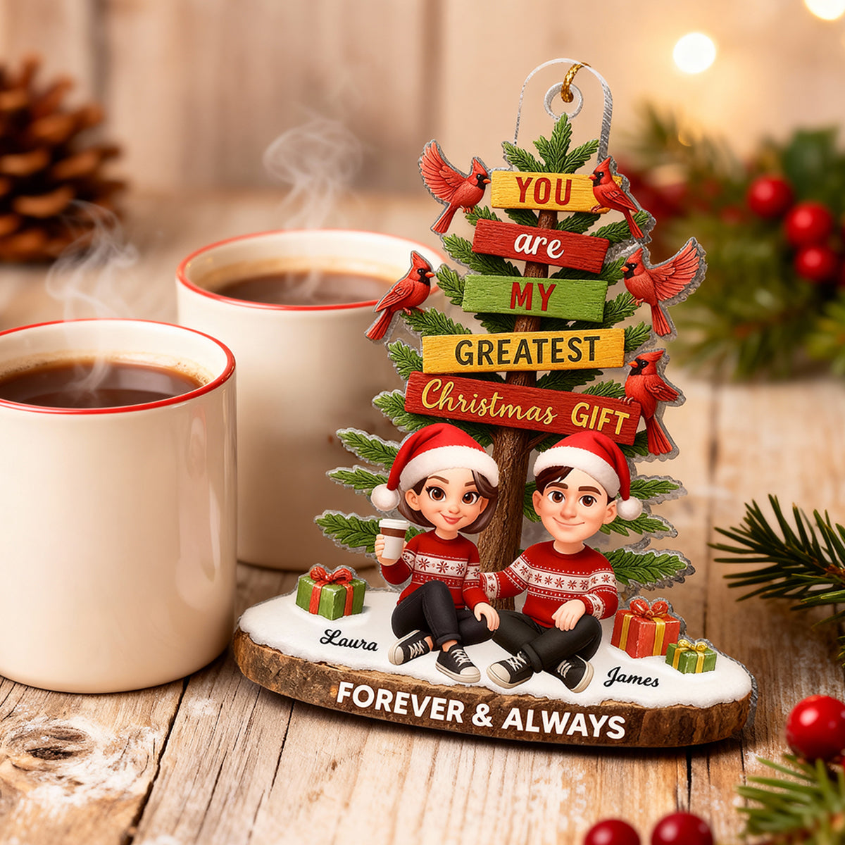 You Are My Greatest Christmas Gift - Personalized Acrylic Orament - Christmas Gift for Couple
