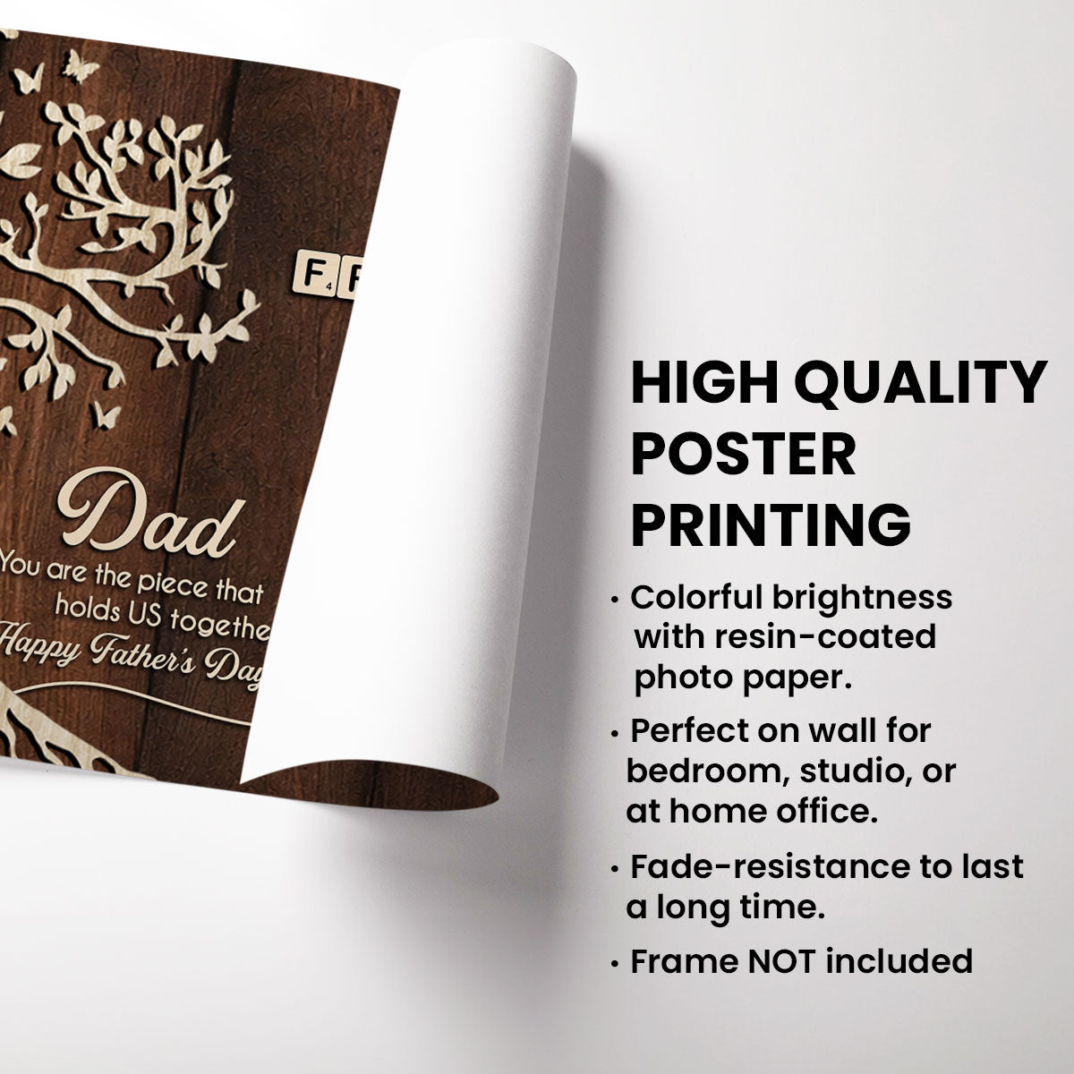 Dad You Are The Piece That Holds Us Together Crossword - Personalized Poster - Father's Day Gift For Dad, Husband