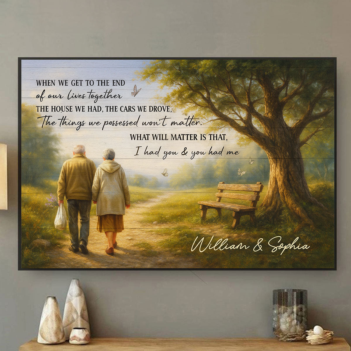 When We Get to the End of Our Lives Together Peaceful Landscape - Personalized Poster - Sentimental Gift for him, Gift for her