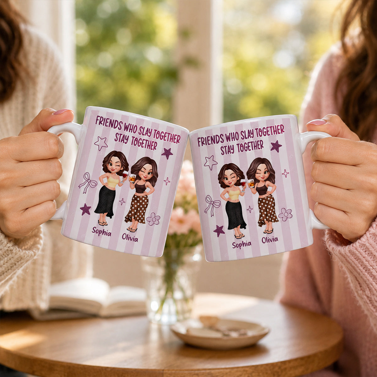 Friends Slay Together Stay Together - Personalized Mug - Gift For Besties, Sisters, Best Friends