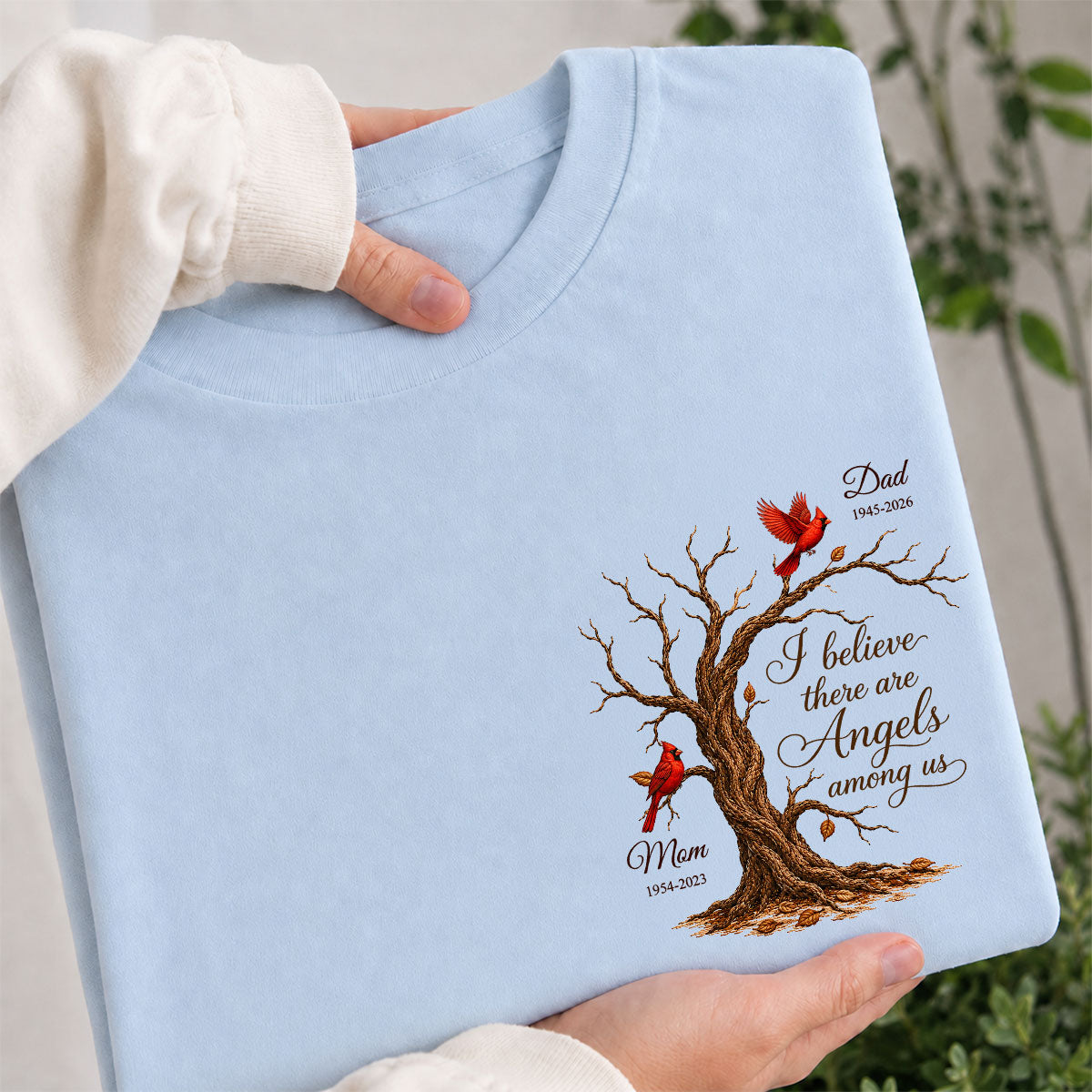 Old Tree Memorial Cardinal - Personalized Shirt - Remembrance Gift