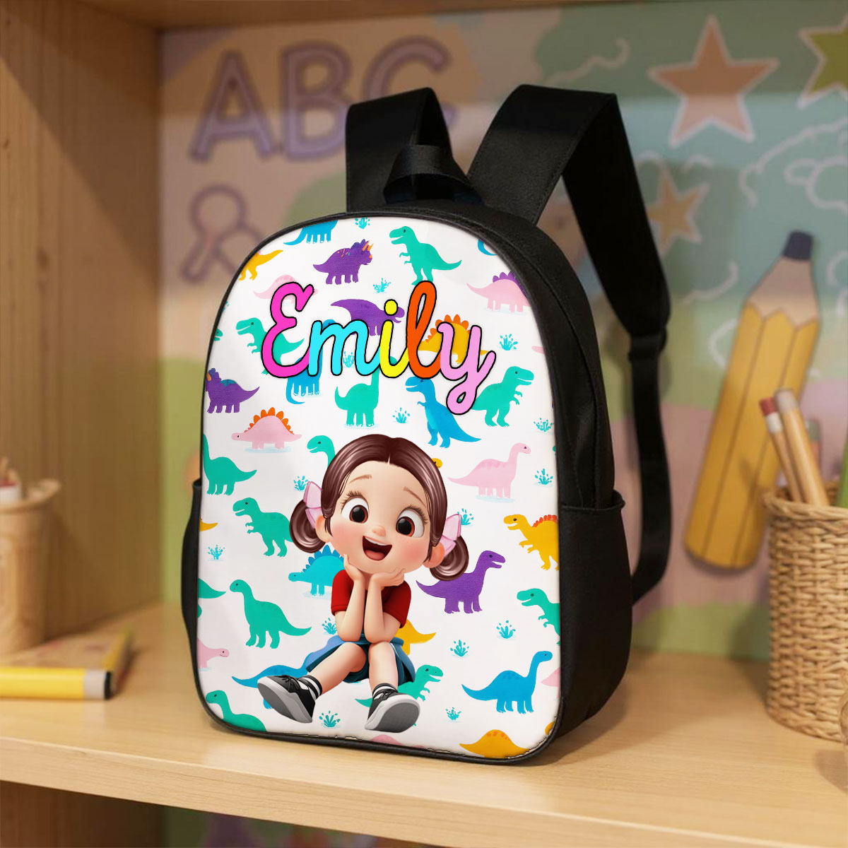 Unicorn, Mermaid, Dinosaur, Space Theme Personalized Backpack for Girls Boys, Back to School Backpack