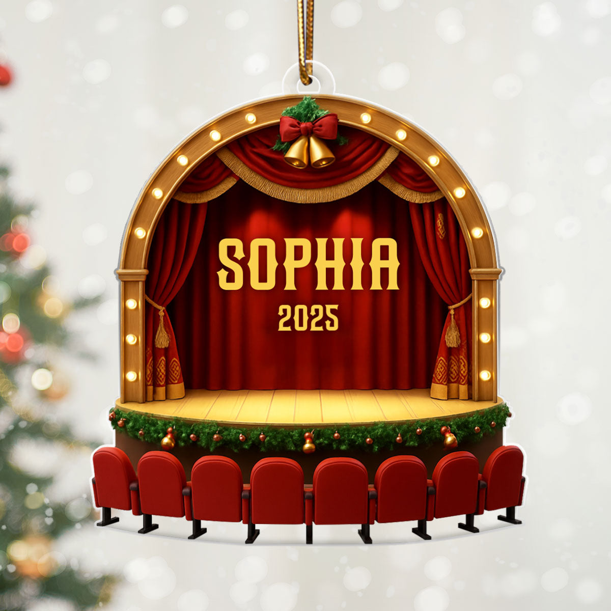 Theater Performance - Personalized Acrylic Ornament - Drama Student Christmas Gift