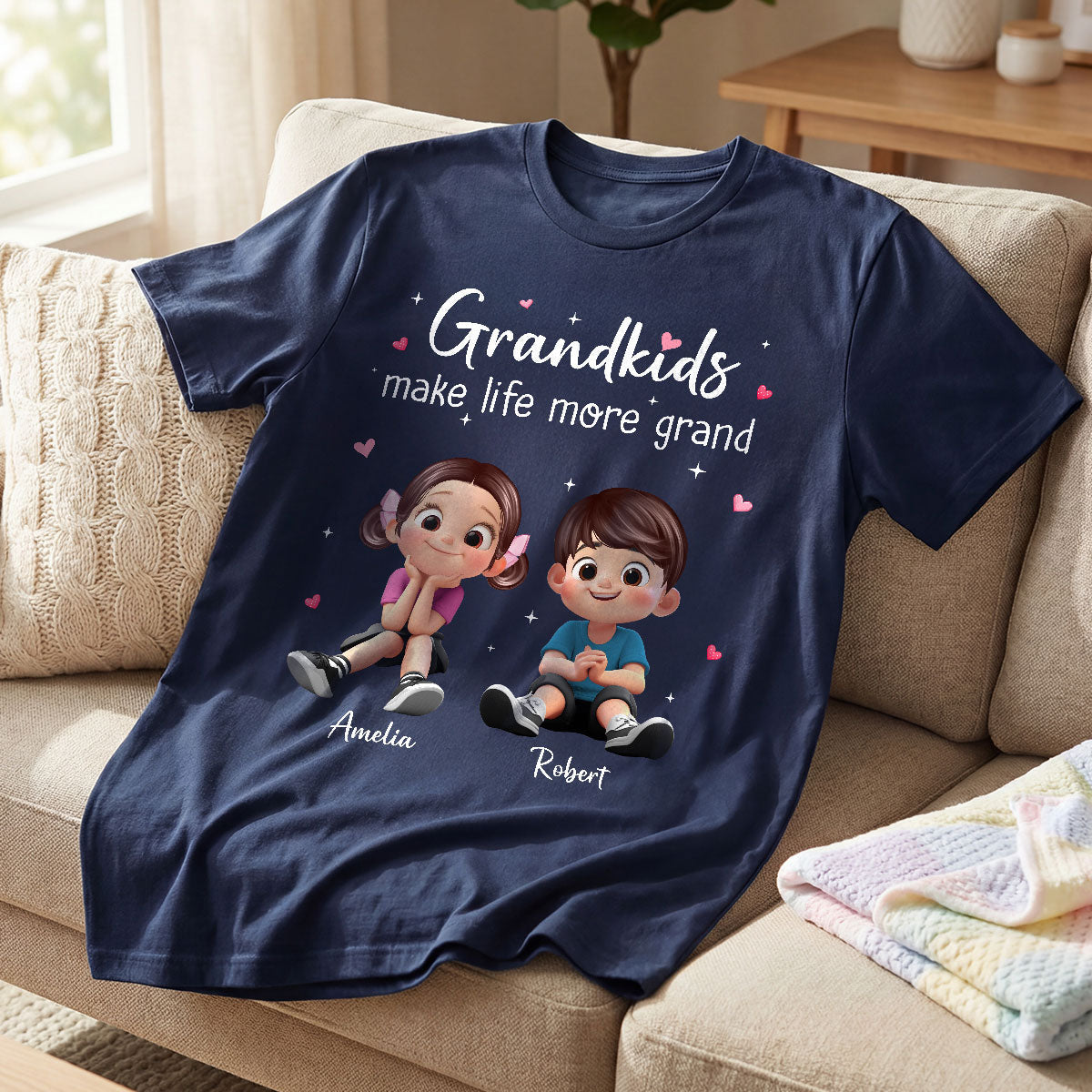 The Greatest Gift You Ever Know Cute Cartoon Kids - Personalized Shirt - Gift For Grandma