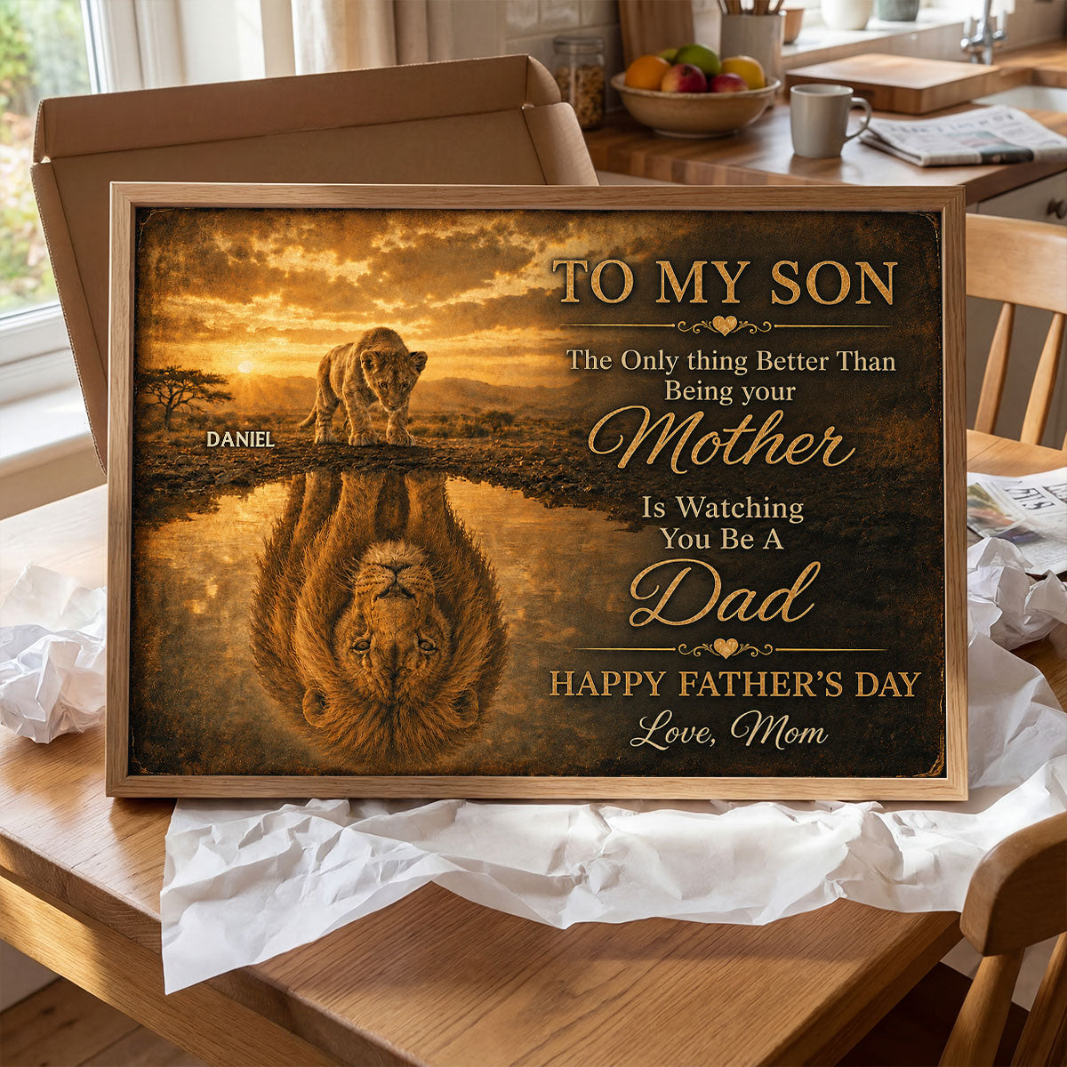Lion To My Son - Personalized Poster - Father' Day Gift For Son