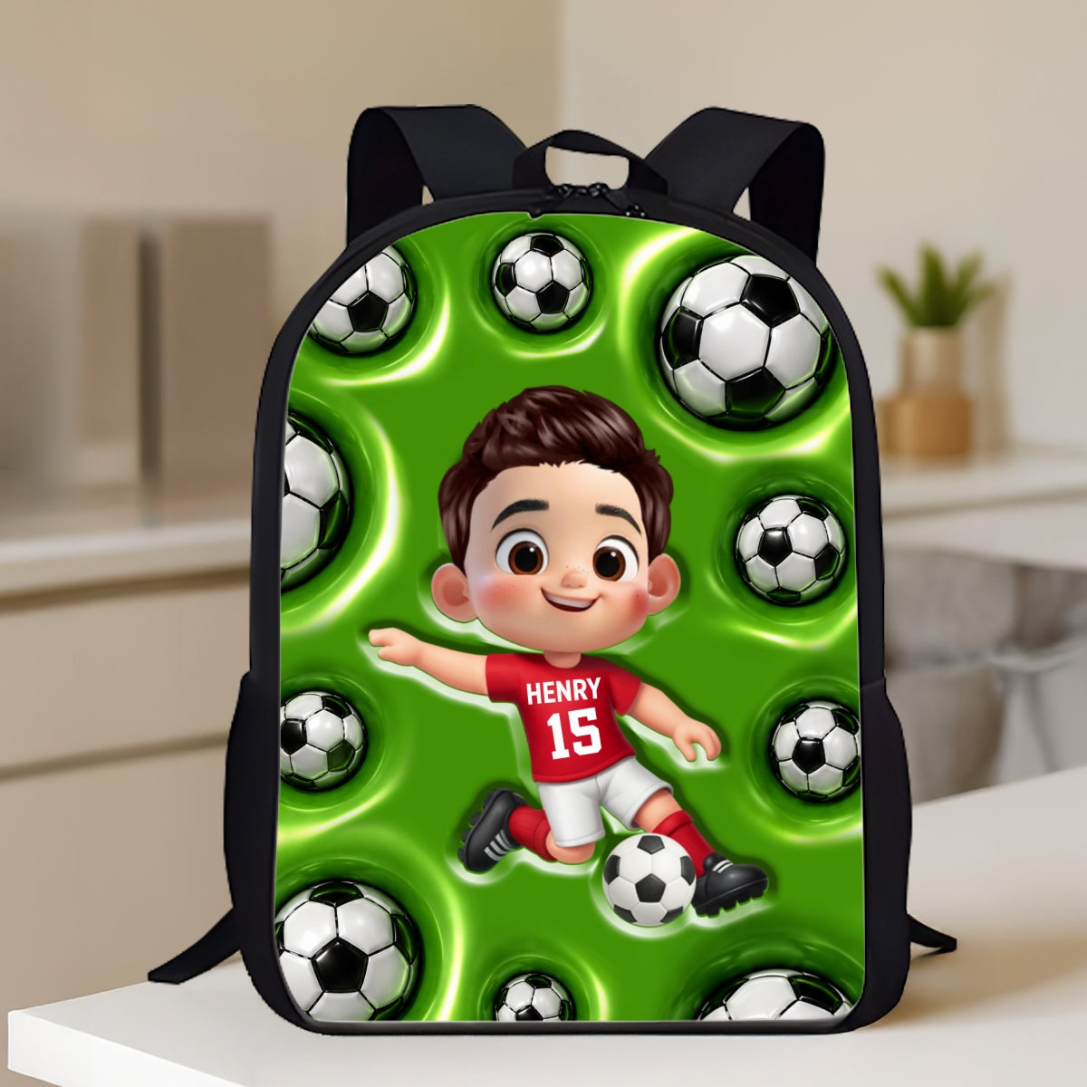 Soccer Patterns Boy And Girl - Personalized Backpack - Back To School Gift For Kids, Daughters, Sons, Grandkids