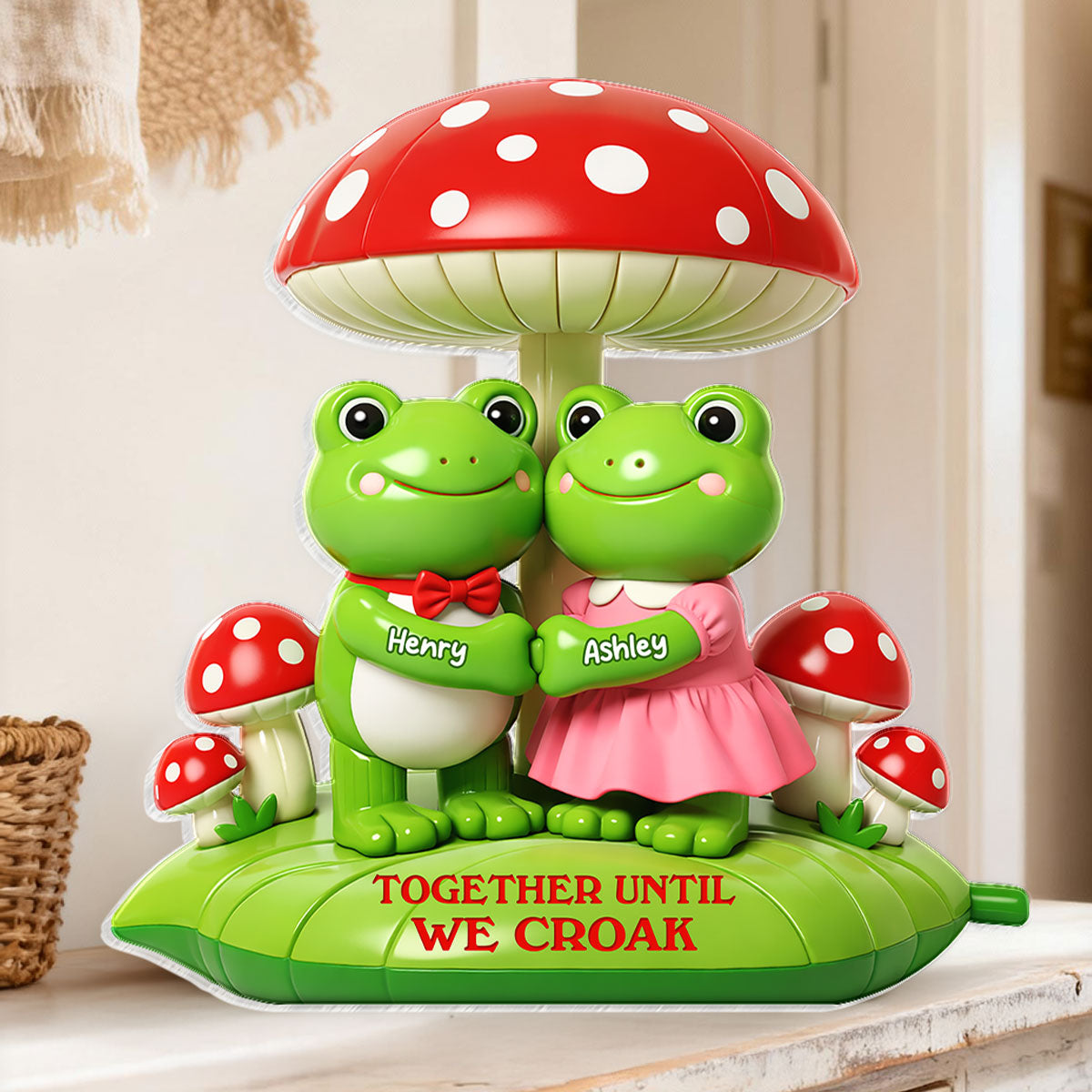 Together Until We Croak - Personalized Block Plaque - Gift for Couple