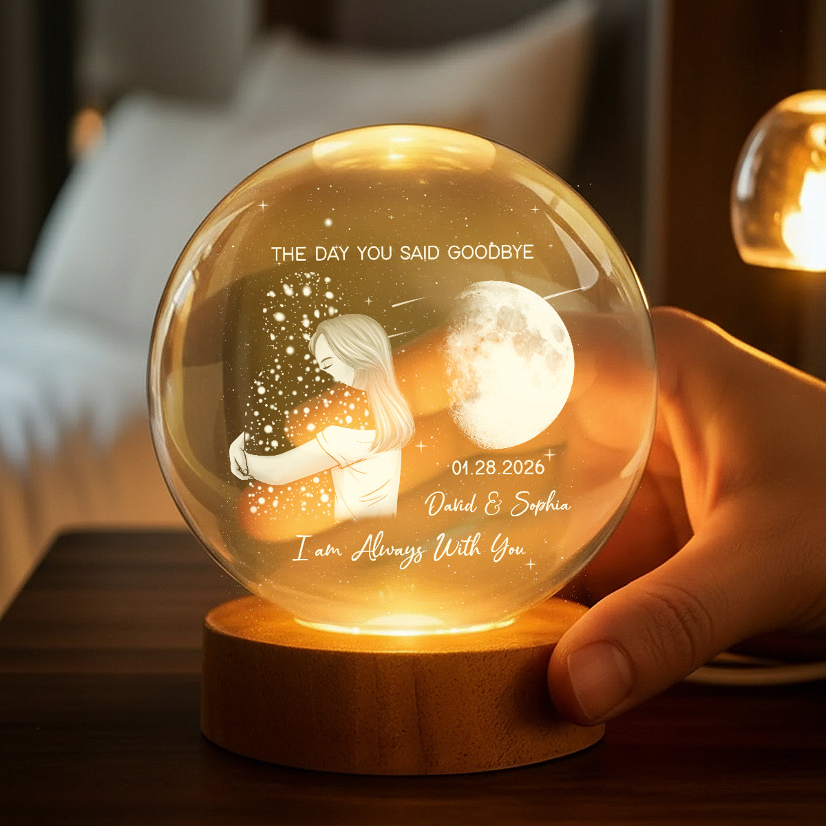 The Day You Said Goodbye Moon Phase - Personalized Poster - Memorial Sympathy Gift