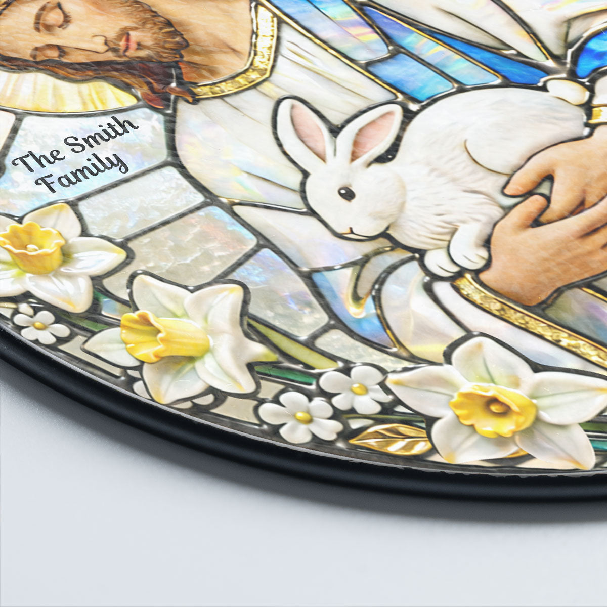 Religious Easter Jesus - Personalized Suncatcher Ornament