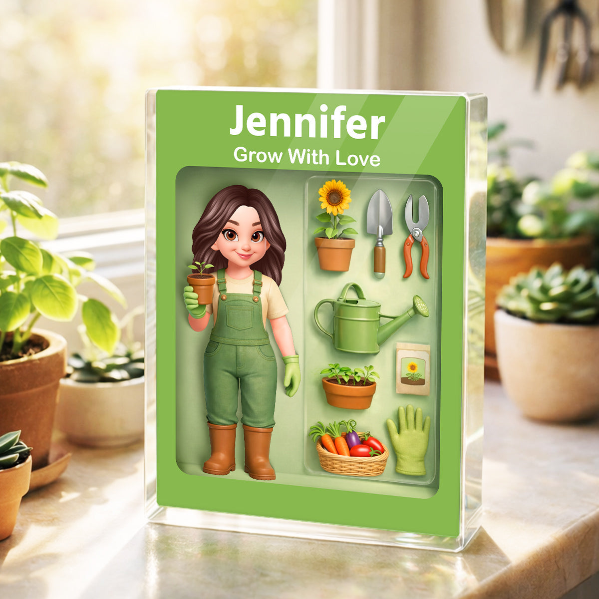 Garden Lover - Personalized Acrylic Block - Gift for Gardener