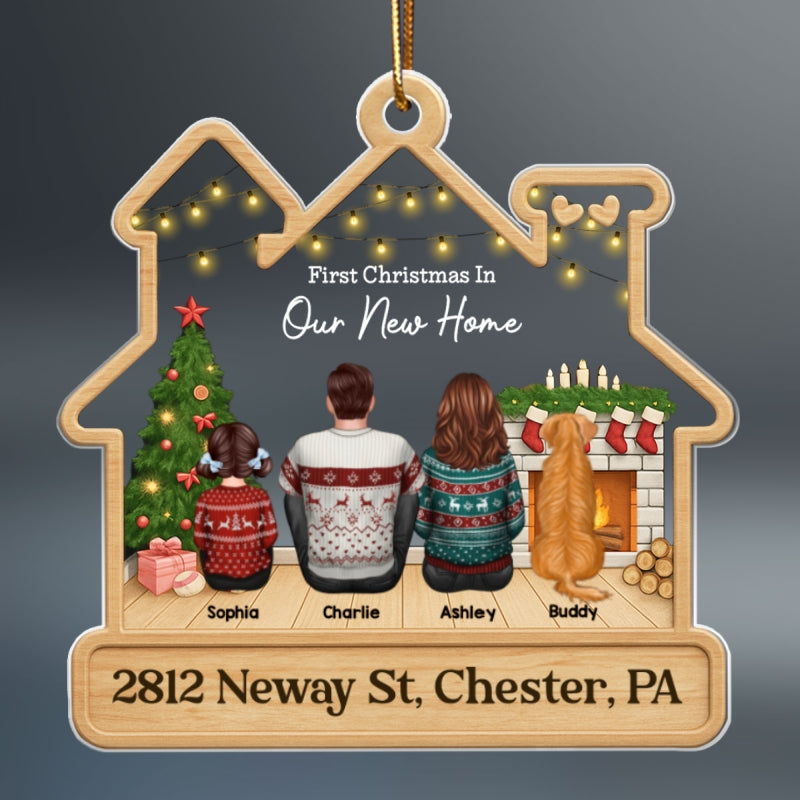 First Christmas In Our New Home 2025 - Personalized Acrylic Ornament - Unique Christmas Gift For Family