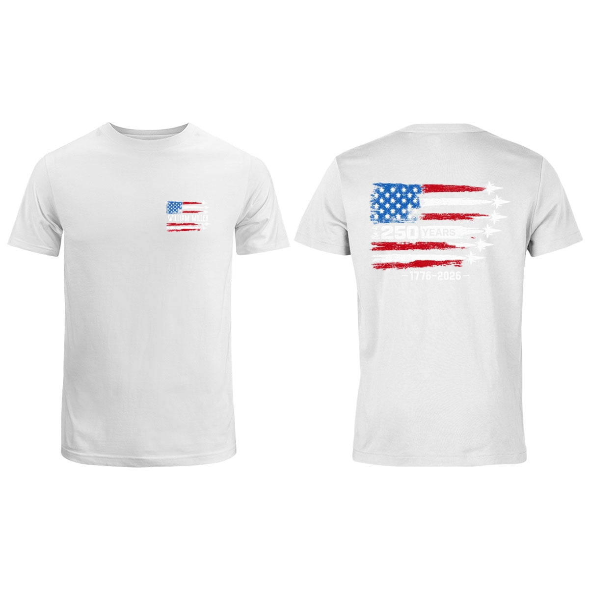 250 Years American Flag Jets Custom Name - Personalized Shirt - United States 250th Anniversary USA Patriotic