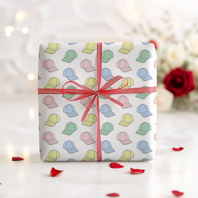 Cap Collection Gift Wrapping Paper