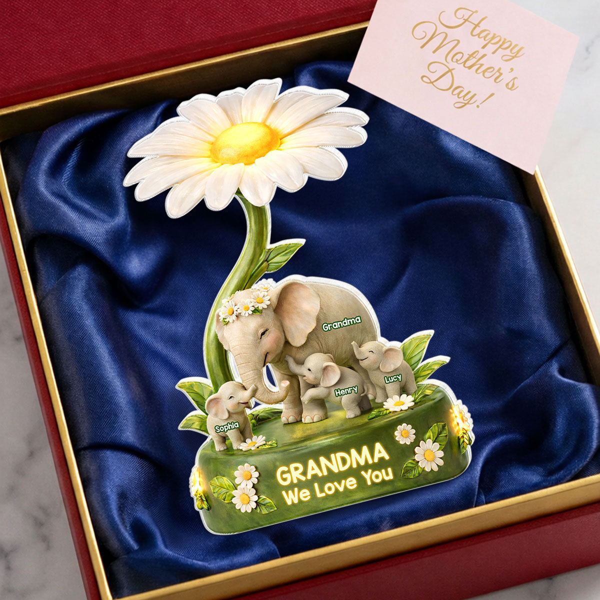 Grandma We Love You - Personalized Acrylic Block Plaque - Gift For Mom, Grandma